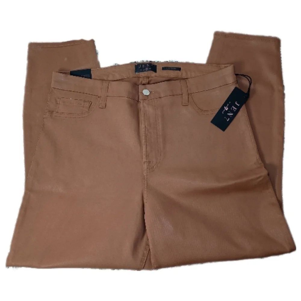 7 for All Mankind High Waist Ankle Skinny in Coated Amber Size 16